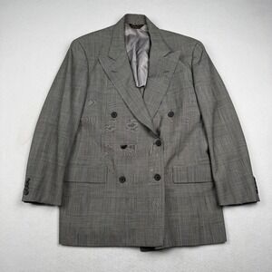 Southwick Paul Stuart Blazer Mens 42R Beige Double Breasted Sport Coat Made USA